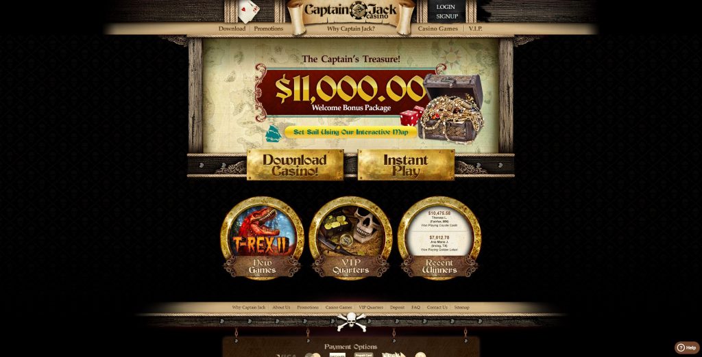 Captain Jack Casino Payment Methods: Deposits & Withdrawals